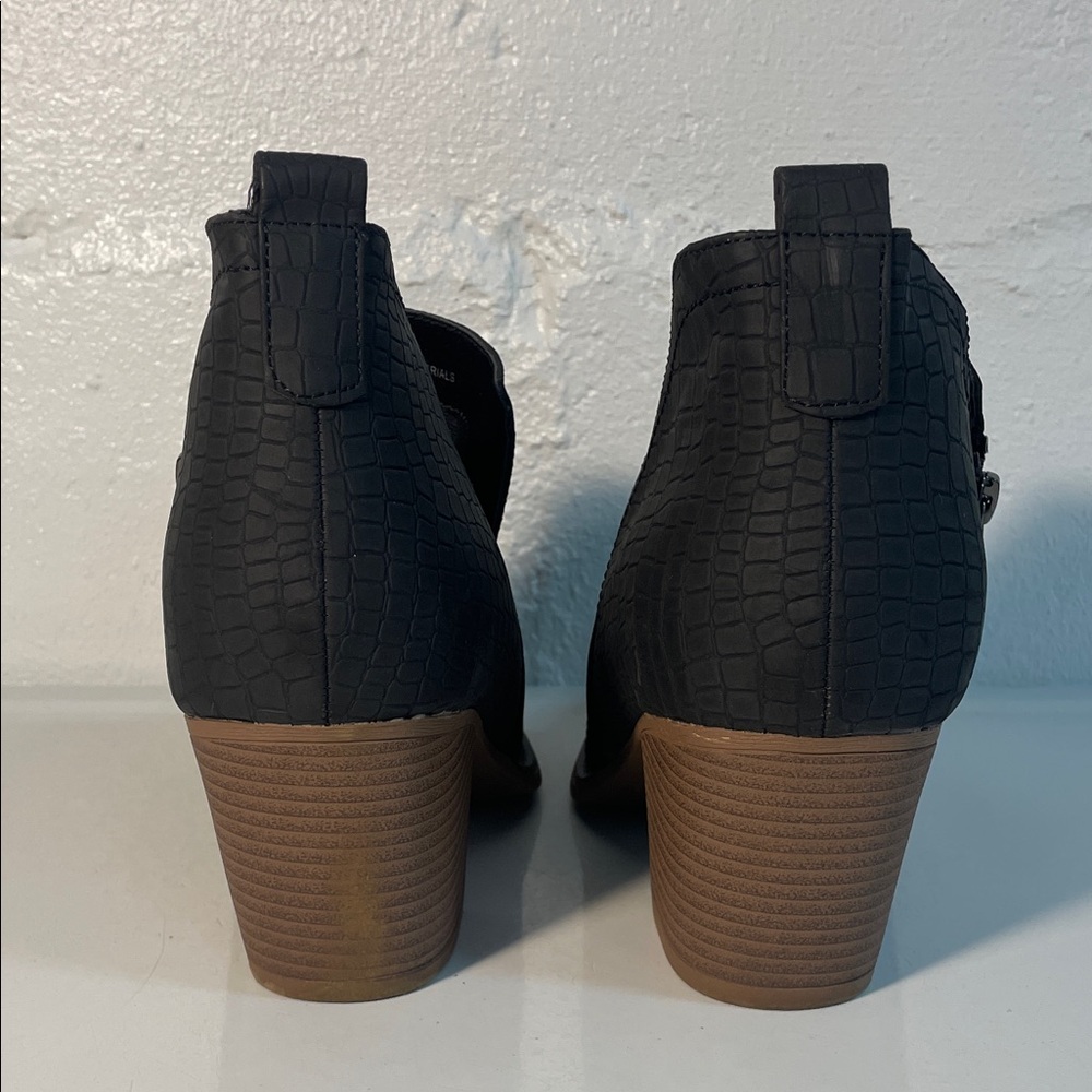 Cloudwalkers Black Faux Crocodile Ankle Boots Trina 9.5W - Picture 4 of 7